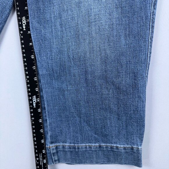 NWT Talbots Wide Leg Crop Jeans Womens Size 14WP High Waist Medium Wash Blue - Picture 10 of 13